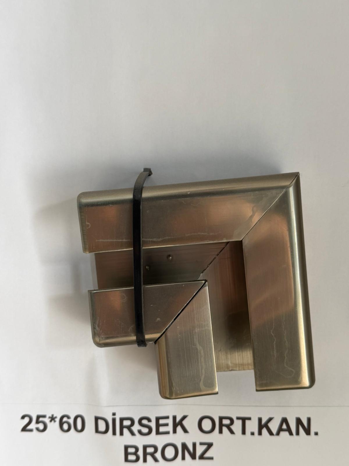 25*60 Dirsek Ortadan Kanallı Bronz